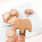 Engraved  Wooden Animal Pacifier Clip