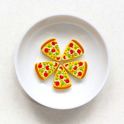 Pizza Silicone Beads 26*19mm