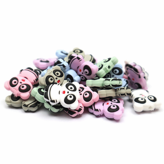 Panda Silicone Beads 27*21mm