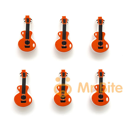 5-50Pcs Ukulele Guitar Musical Instrument Focal Silicone Beads 34*18mm