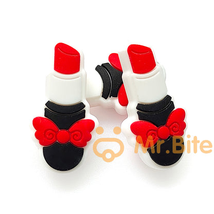 10-100Pcs Lipstick Silicone Focal Beads 18*35*8mm