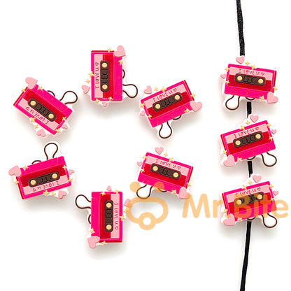 5-50Pcs Audio Tape Silicone Focal Beads 30*33mm