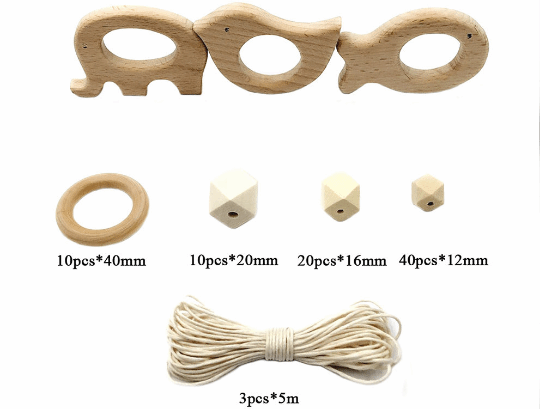 Wood Beads Kit DIY Toys