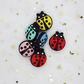 Ladybird Silicone Beads 22x26mm