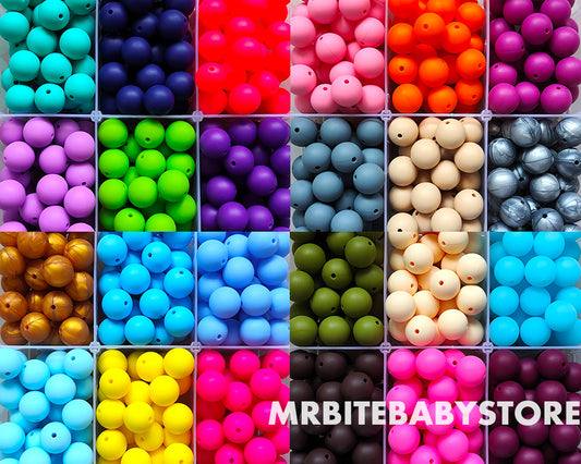 12/15mm Round Silicone Beads