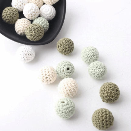 20MM Crochet Wood Beads Mix