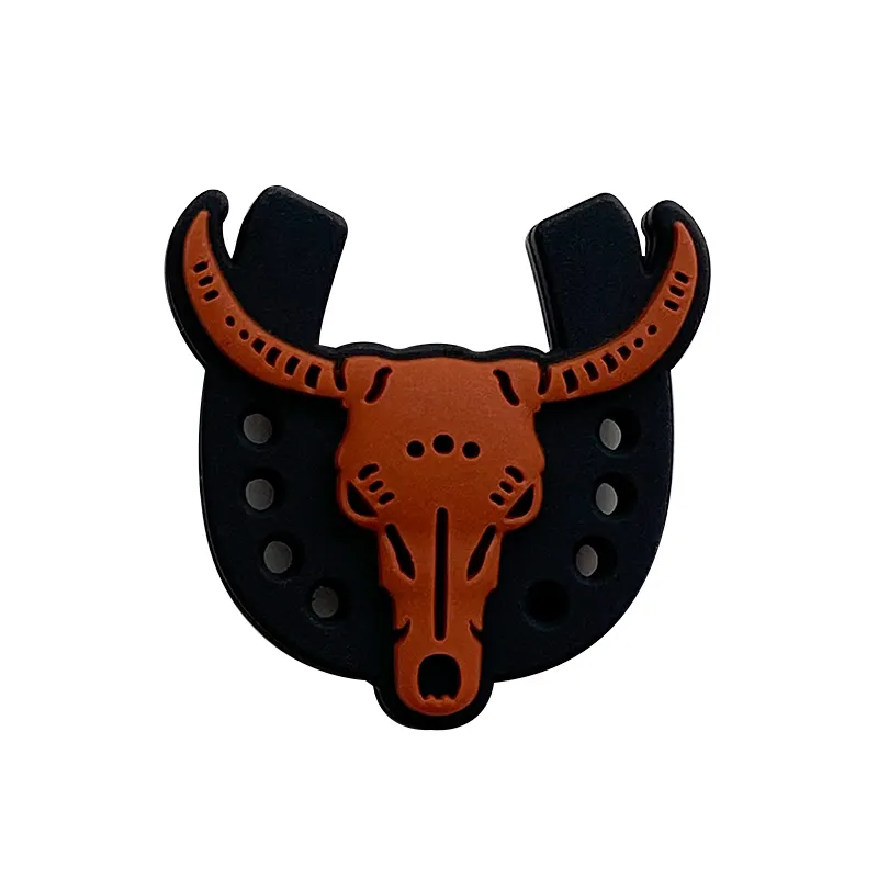 Western Horseshoe Horn cow Skull Head Beads 30*30mm