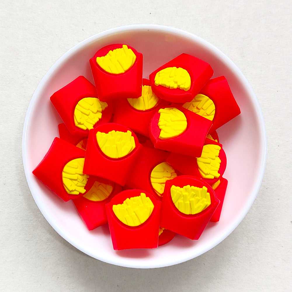 Chips Silicone Beads 22*23mm
