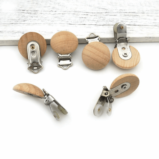 Wooden Pacifier Clips