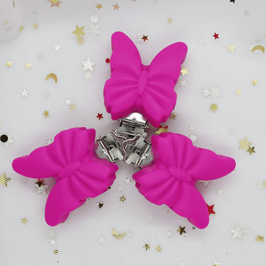 Butterfly Silicone Pacifier Clips