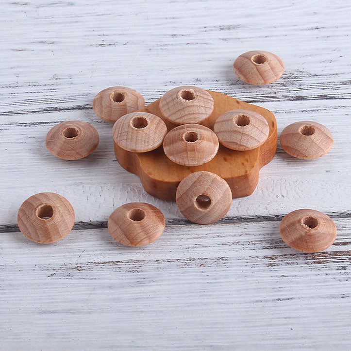 Wood Lentil/Abacus Beads