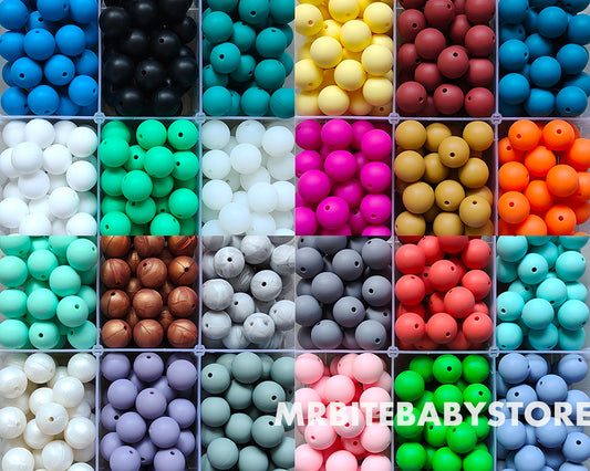 10pcs New Baby Silicone Valentine Beads Food Grade Chewing Teeth