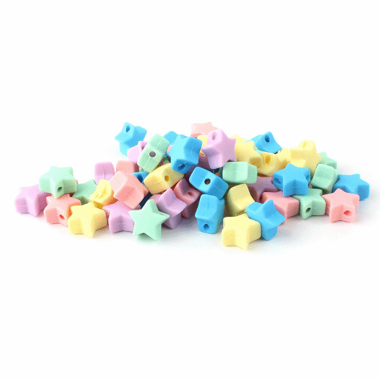Mini Star Silicone Beads 13.1*13.78*7.7mm