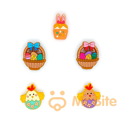 Easter Eggs Bunny Chicken Silicone Focal Beads