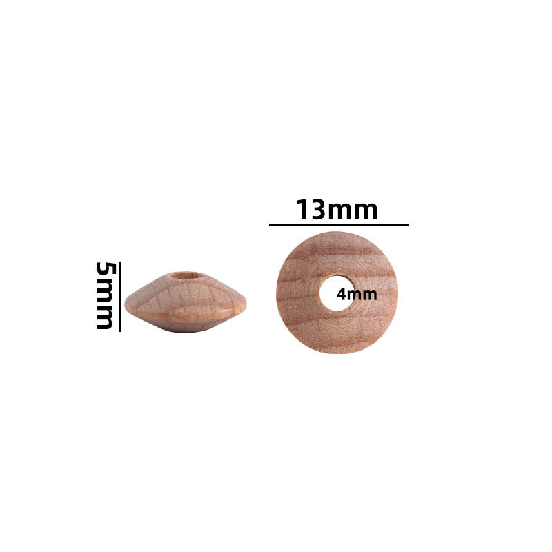 Wood Lentil/Abacus Beads - 13*5mm
