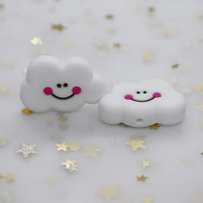Cute Cloud Silicone Beads 30x20mm
