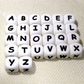 Alphabet Silicone Letters Beads 12*12mm