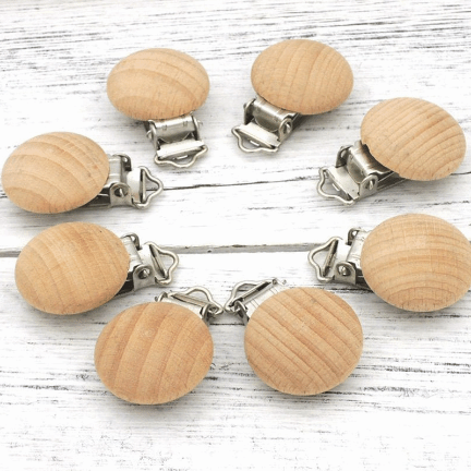 Wooden Pacifier Clips
