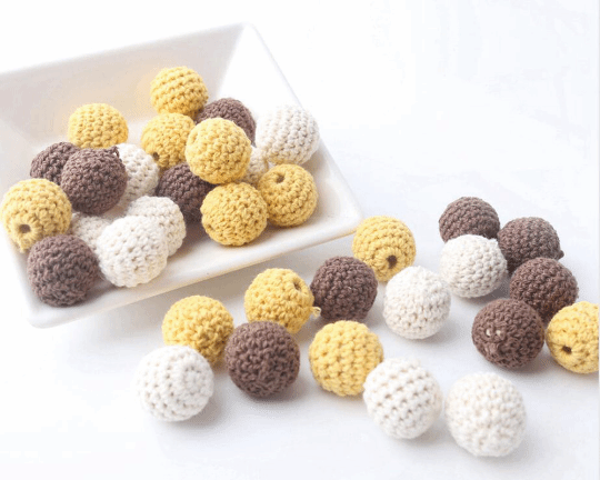 Mixed Color 20MM Crochet Beads