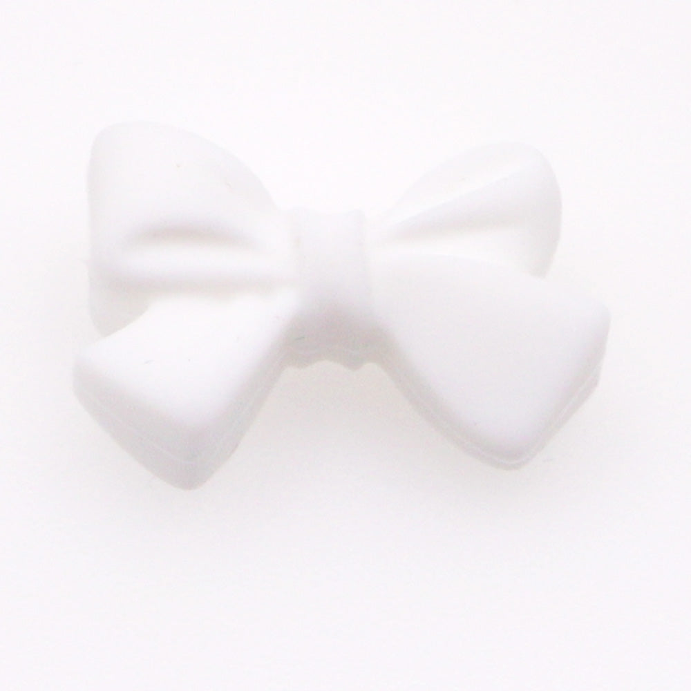 Bowknot Silicone Beads 28x20mm