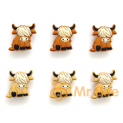 New Highland Cow Silicone Beads