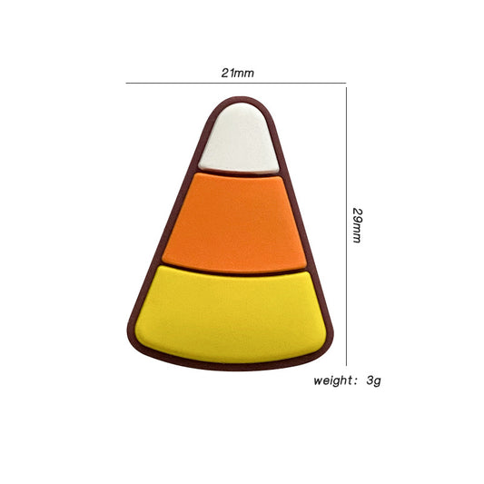 Candy Corn Silicone Beads - 29*21mm