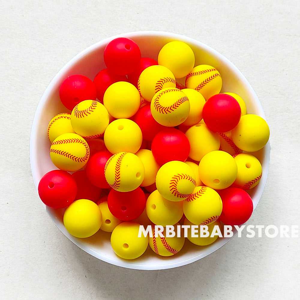 15mm Mix 3 Colors Round Silicone Beads