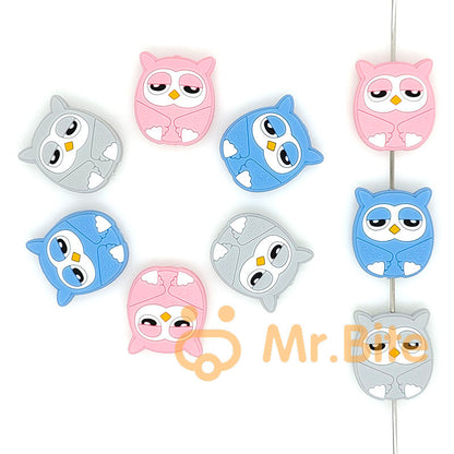 Silicone Owl Focal beads