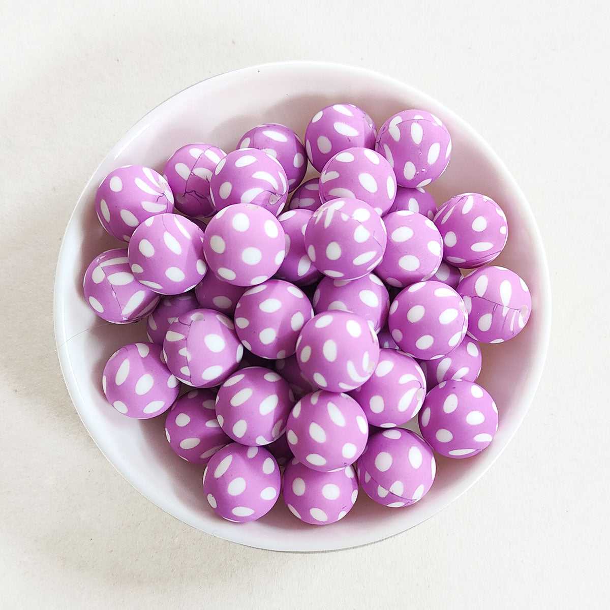 12/15mm Purple Ball Silicone Beads - Round - #57