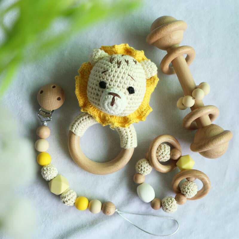 Lion Crochet Rattle Toys Set