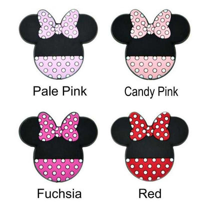 Bowknot Mouse Head Silicone Beads - 30*33mm