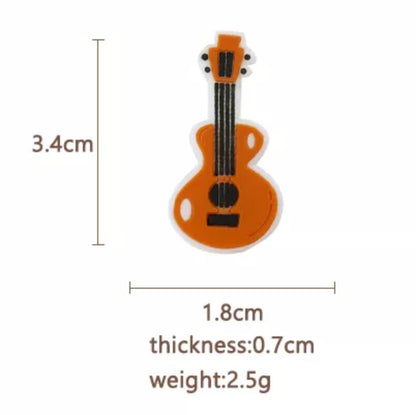 5-50Pcs Ukulele Guitar Musical Instrument Focal Silicone Beads 34*18mm