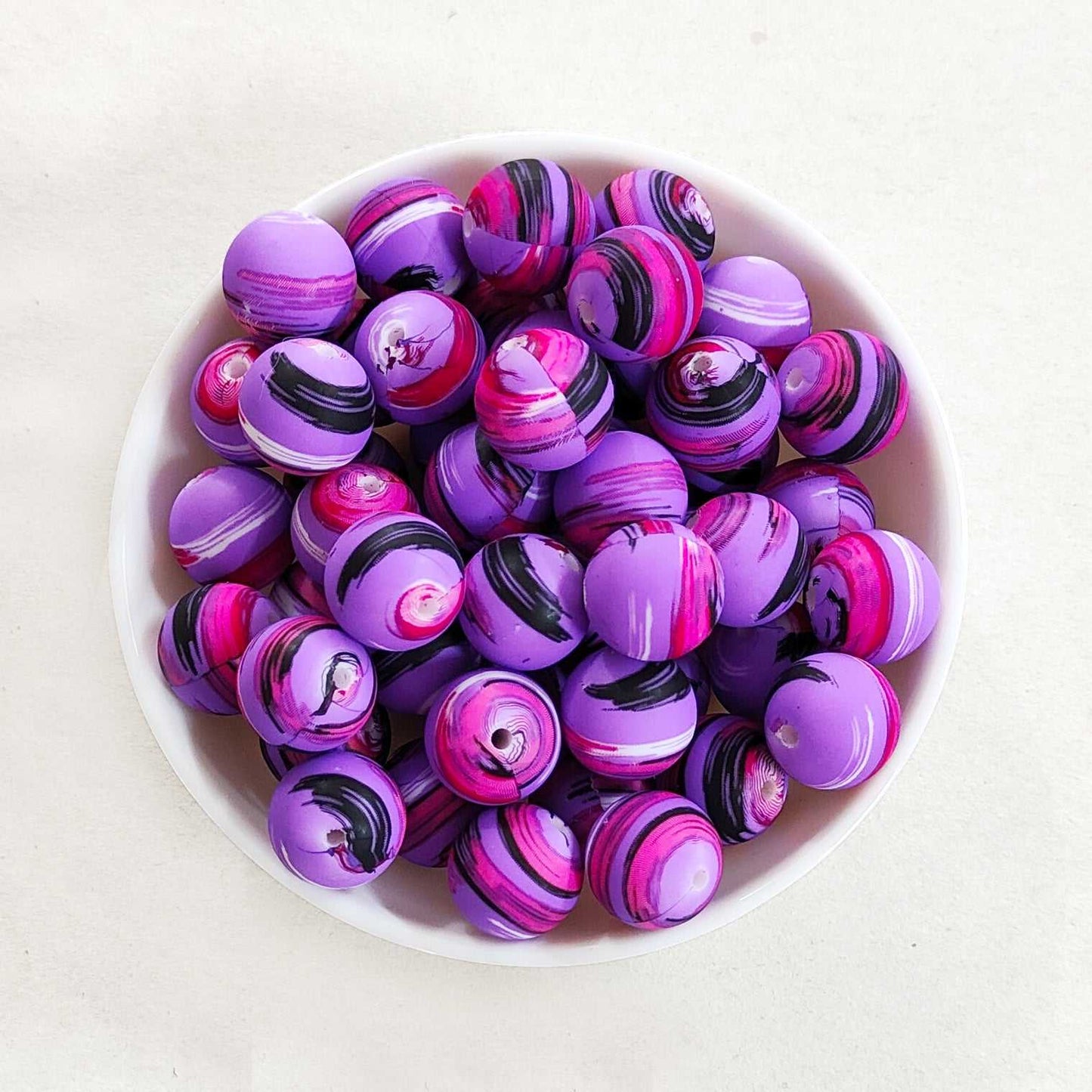 12/15mm Sunglow Print Silicone Beads - Round - #64