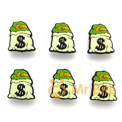 Money Bag Silicone Focal Beads