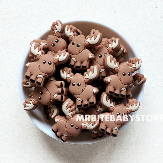 Moose Silicone Beads - 28*30mm