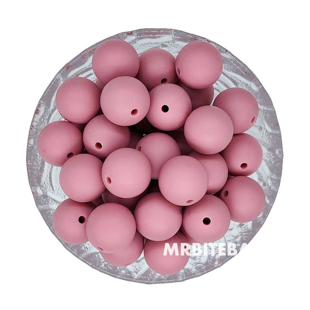 12/15mm - Pale Red Silicone Beads - Round - #78