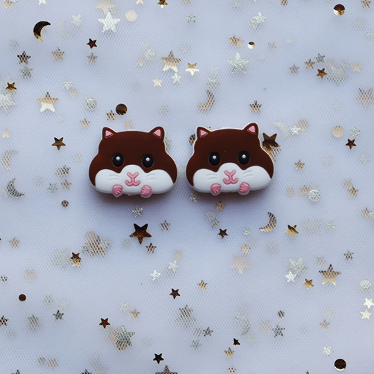 Squirrel Silicone Beads 31*25mm