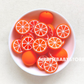 New - Orange Slice Silicone Beads - 22mm
