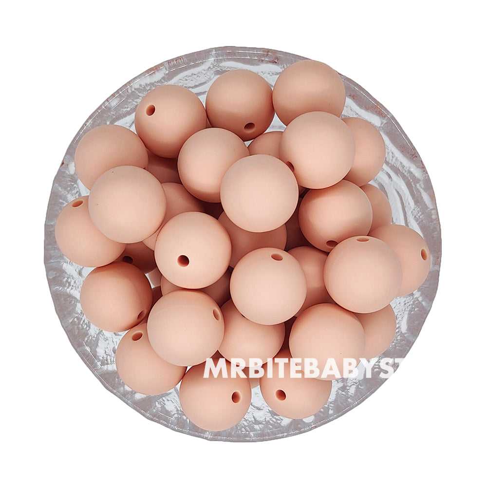12/15mm - Peach Silicone Beads - Round - #84