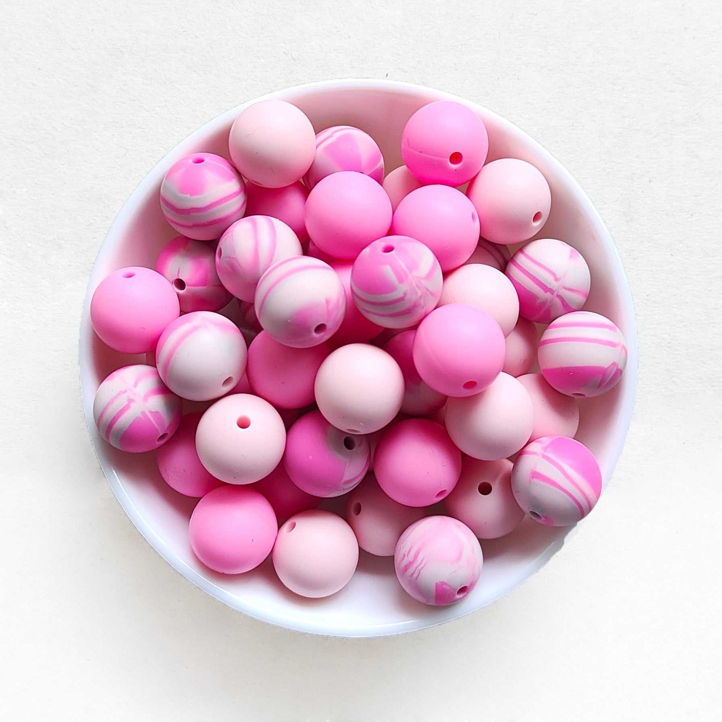 15mm Mix 3 Colors Round Silicone Beads