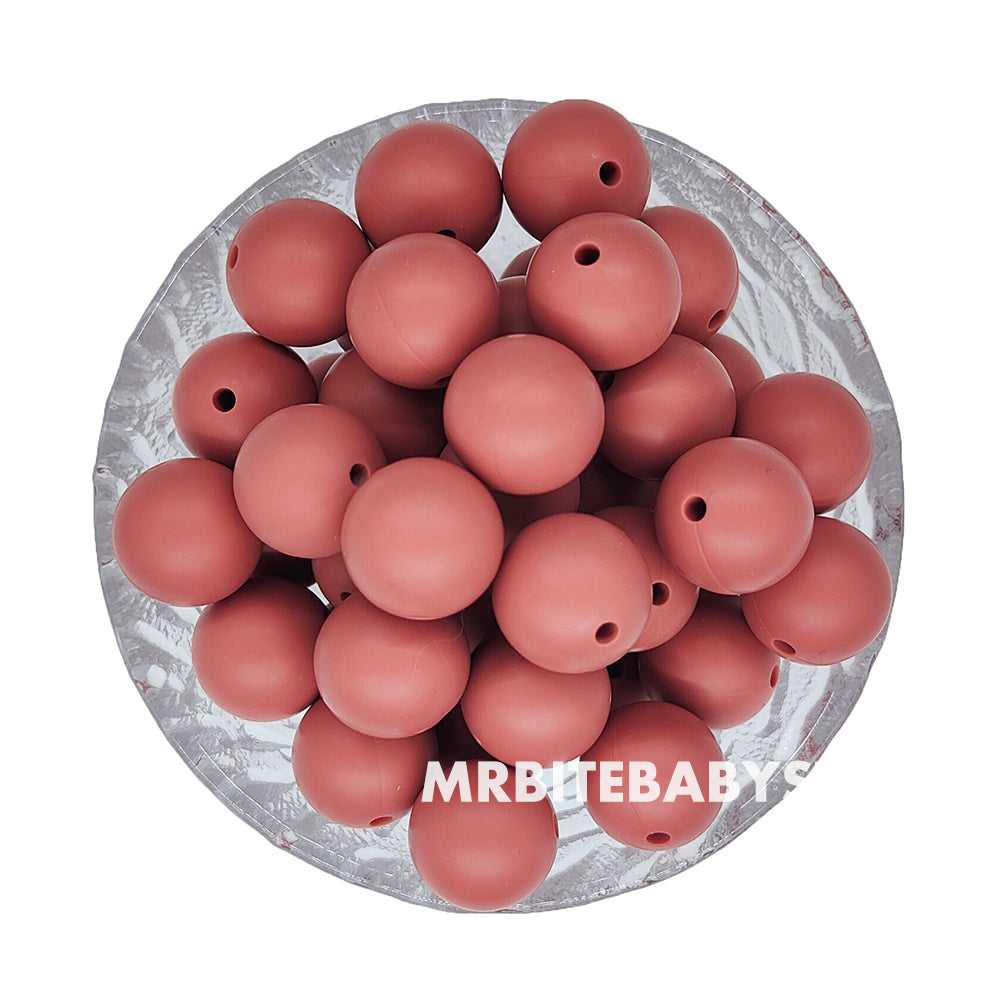 12/15mm - Rubber Brown Silicone Beads - Round - #94