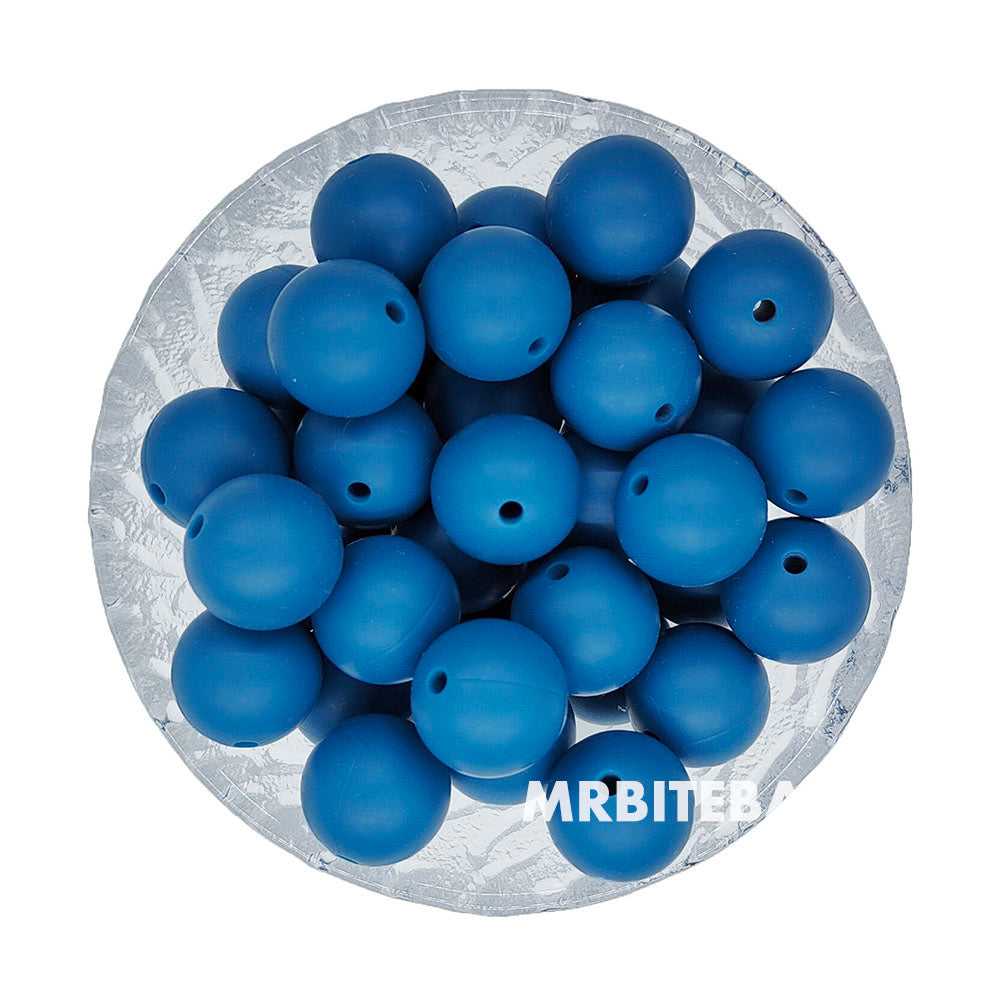 12/15mm - Blue Coral Silicone Beads - Round - #95