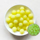 12/15mm Yellow Luminous Silicone Beads - Round - #99