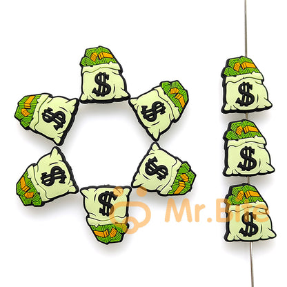 Money Bag Silicone Focal Beads