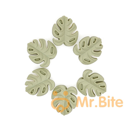 Monstera Leaf Shaped Silicone Focal Bead, Fall Focal Bead – The