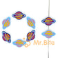 Silicone Planet Focal beads