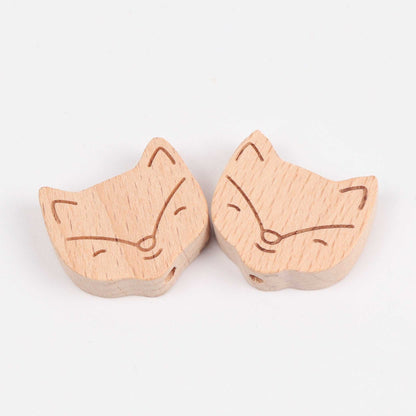 20 Design Engraving Mini Animal Wood Beads