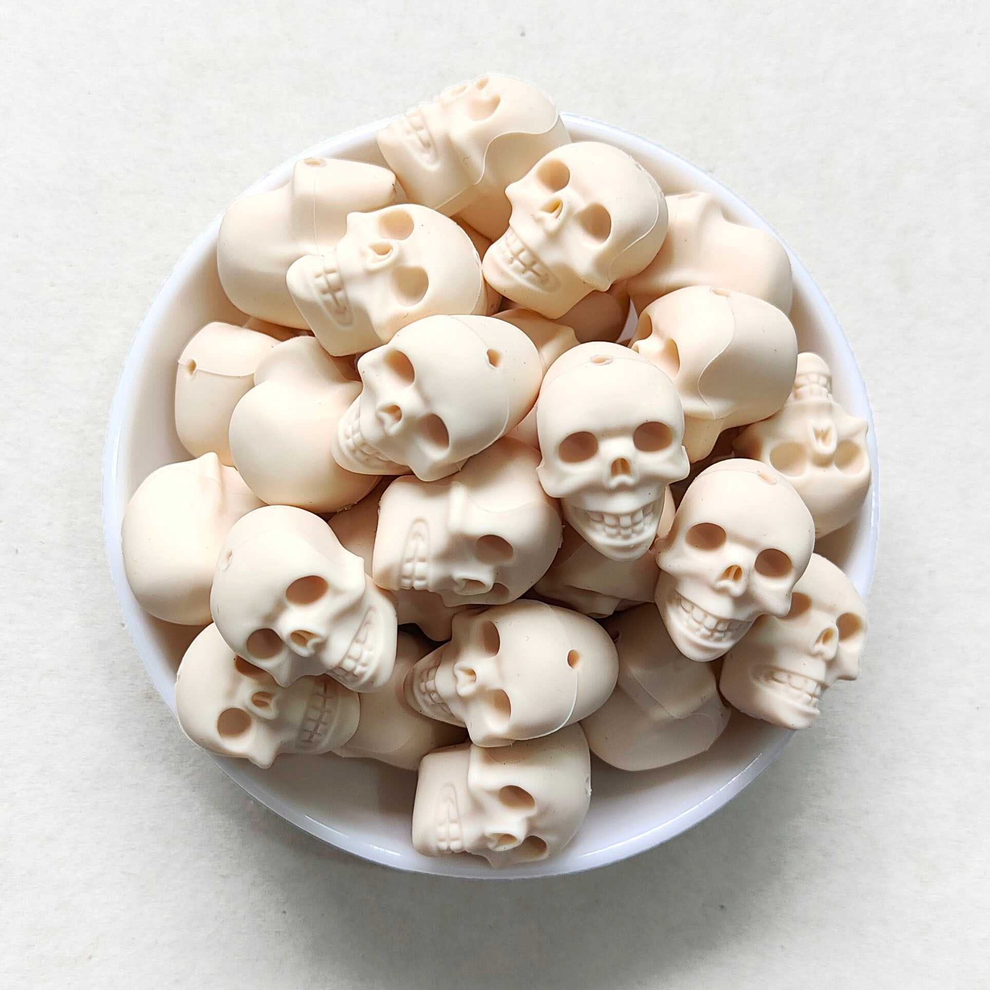 Skull Shape Silicone Beads - 20*20*15.2mm