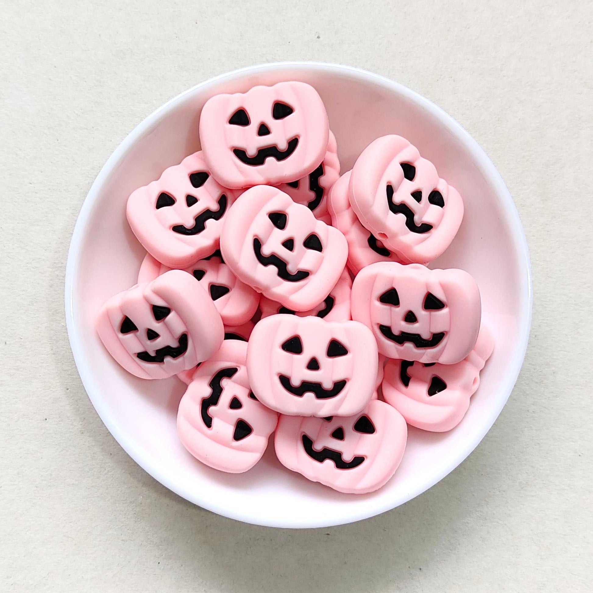 Pink - Pumpkin Silicone Beads - 20*27mm