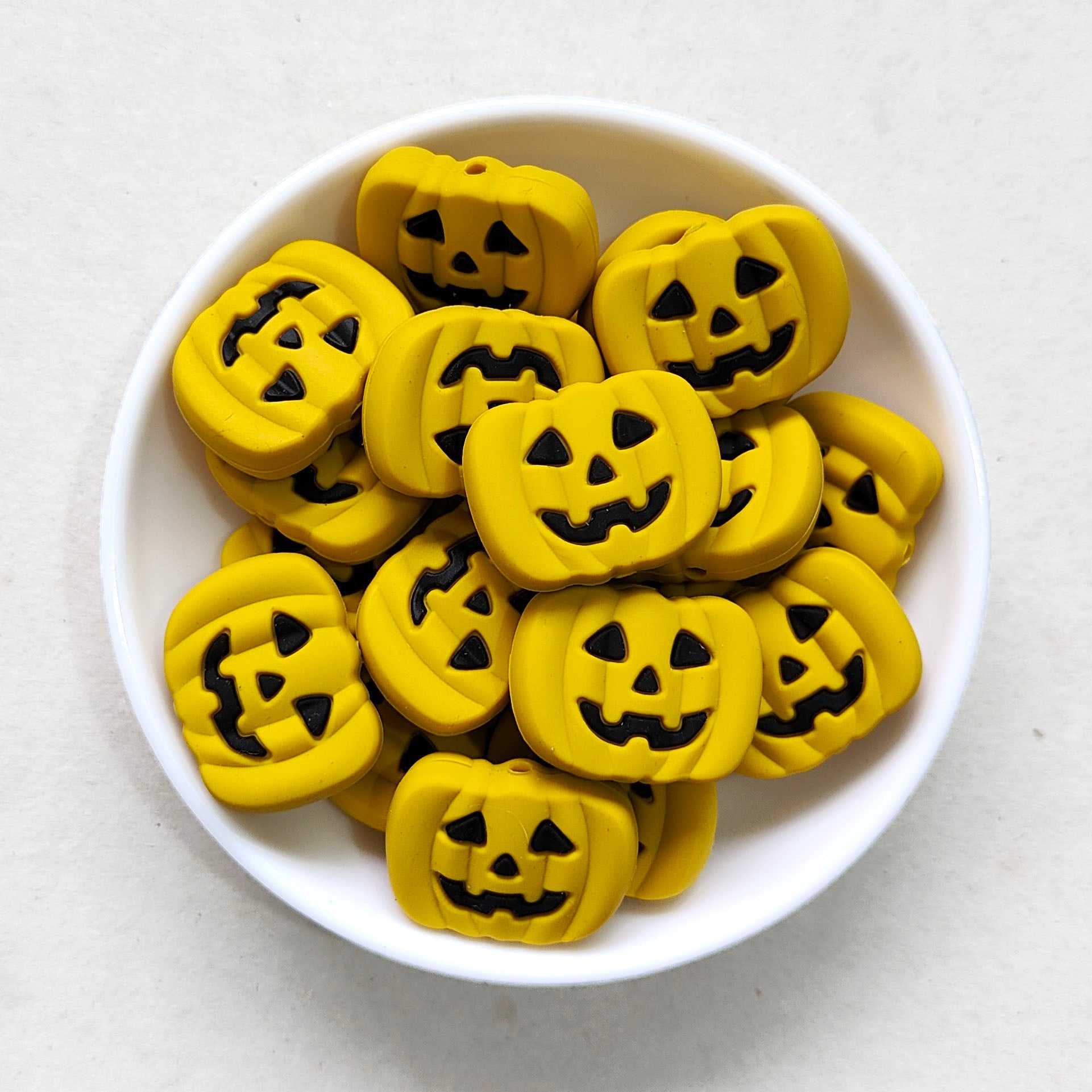 Mustard - Pumpkin Silicone Beads - 20*27mm